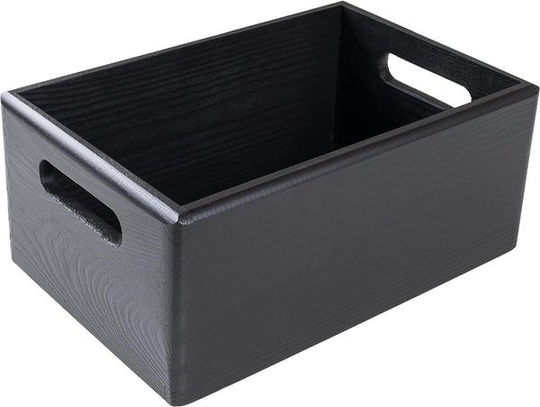 Creative Deco Holzkiste Obstkiste Korb 30x20x13cm (1cm) mit Griffen ohne Deckel, mit Griffen, ohne Deckel