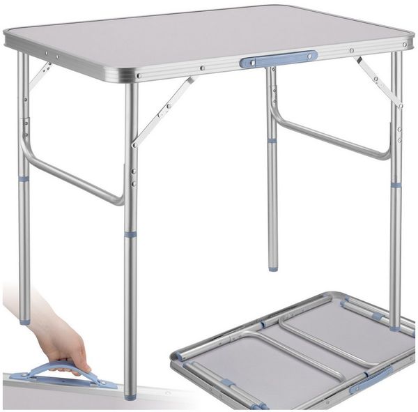 tectake Campingtisch Lothar (1-St, 1 tlg), Kompakter Klapptisch aus Aluminium