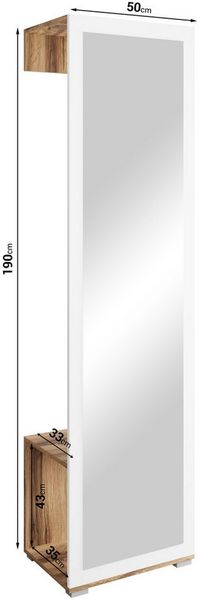 OTTO home Garderobenschrank Paris moderne Garderobenschrank 190cm, mit Kleiderstange und Frontspiegel Bild 4