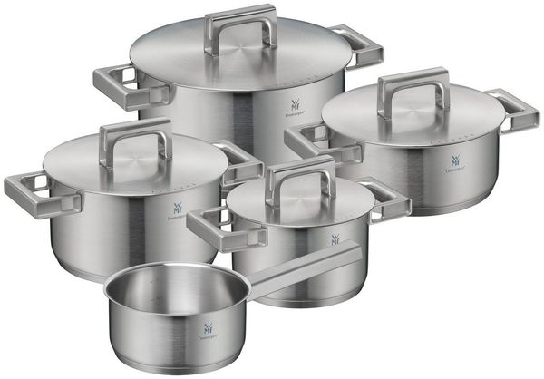 Kochtopf-Set Ultimate Cool 9-tlg, Edelstahl, Silber, 29 x 28 x 51 cm