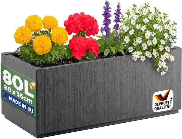 CASARIA® Pflanzkasten Ethica 80x36x36cm Anthrazit