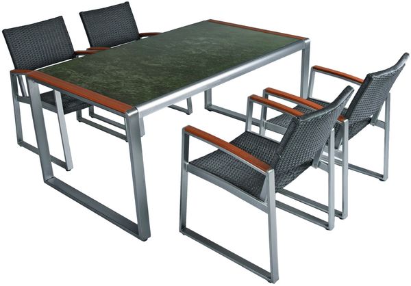 Garten Tischgruppe AVERNA 5-tlg. 1 x Tisch und 4 x Stuhl 305265