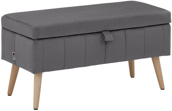 OTTO home Truhenbank AMIRA Sitzbank mit Stauraum, Maße B/T/H: 81/36/43 cm, mit Staufach, in 3 Bezugsqualitäten mit feiner Steppung