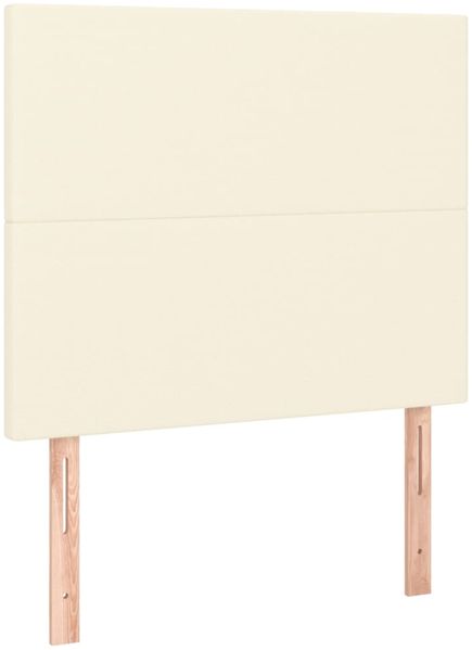 Kopfteil, Bettkopfteil, Minimalistisch Creme 90x5x118/128 cm Kunstleder