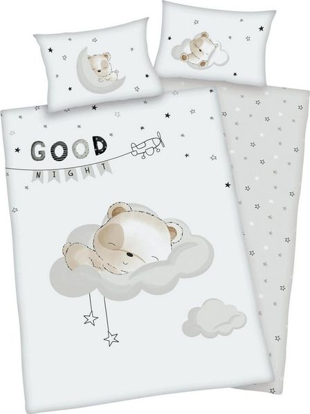 baby best Kinderbettwäsche mit Wendemotiv 100x135 cm weiß