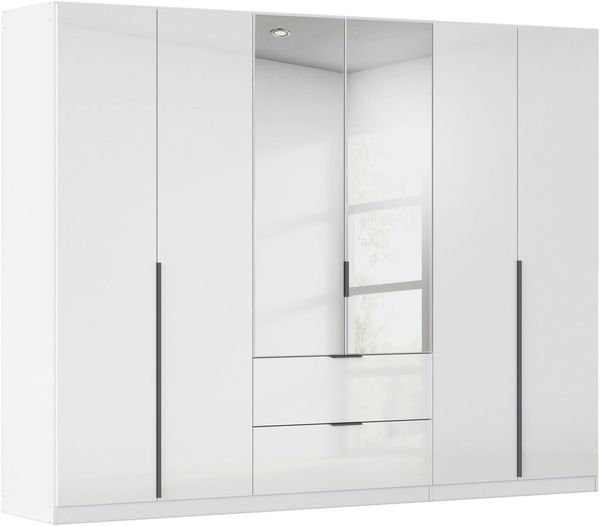 OTTO home Drehtürenschrank Kleiderschrank Schrank Garderobe AGORDO mit Dekor- oder Hochglanzfront (in zwei Griff-Farben, Breiten 91-360 cm) mit Außenschubkästen, in 7 Breiten und 2 Höhen MADE IN GERMANY