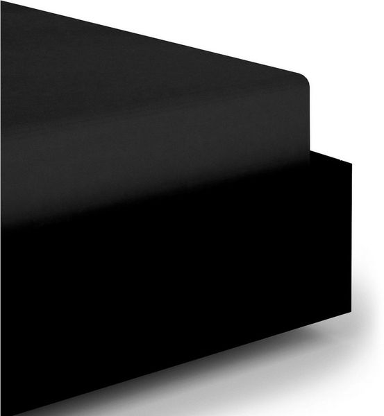 Heckett and Lane Elementi Spannbetttuch 140x200+40 cm. Moonless Black Spannbetttuch 140x200 Moonless-Black Uni