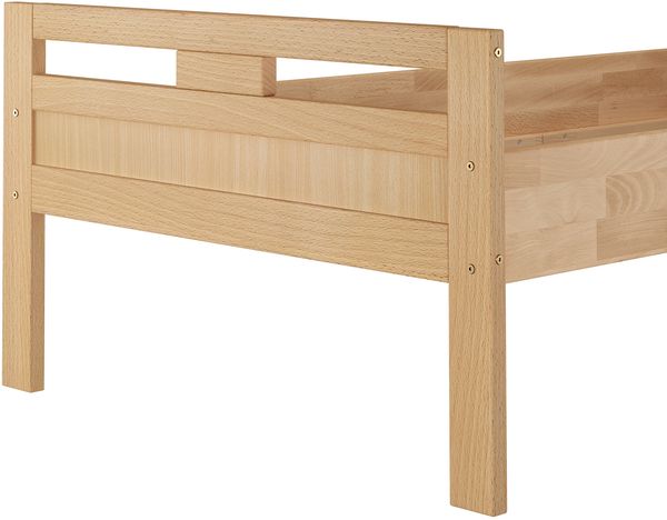 Massivholzbett Überlänge Seniorenbett Buche 90x220 Einzelbett hohes Bett V-60.74-09-220 Federholzrahmen und Matratze inkl. Bild 5