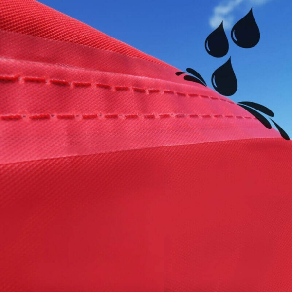 Scherenzelte 2x2m - mit 3 Wänden - Orange Bild 9