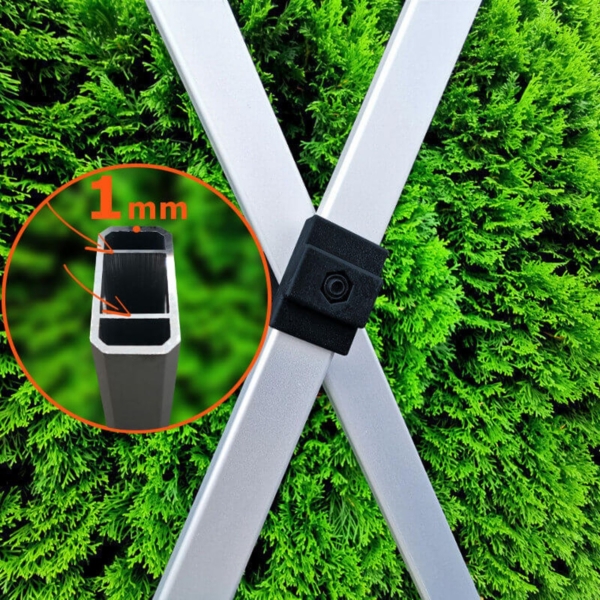 Scherenzelte 2x2m - mit 3 Wänden - Orange Bild 8