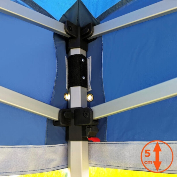 Scherenzelte 2x2m - mit 3 Wänden - Orange Bild 5