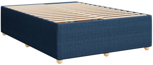 vidaXL Boxspringbett mit Matratze Blau 160x200 cm Stoff 3294420 Bild 10