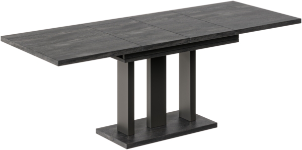 Esstisch "Appia" 130-210cm ausziehbar erweiterbar, für bis zu 8 Personen (Beton Dunkel)