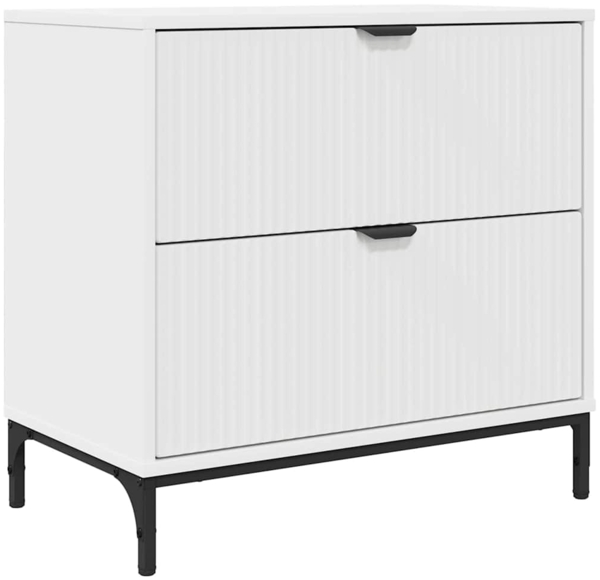 vidaXL Nachttisch mit Schubladen Weiß 63,5 x 36 x 61 cm Holzwerkstoff 883464
