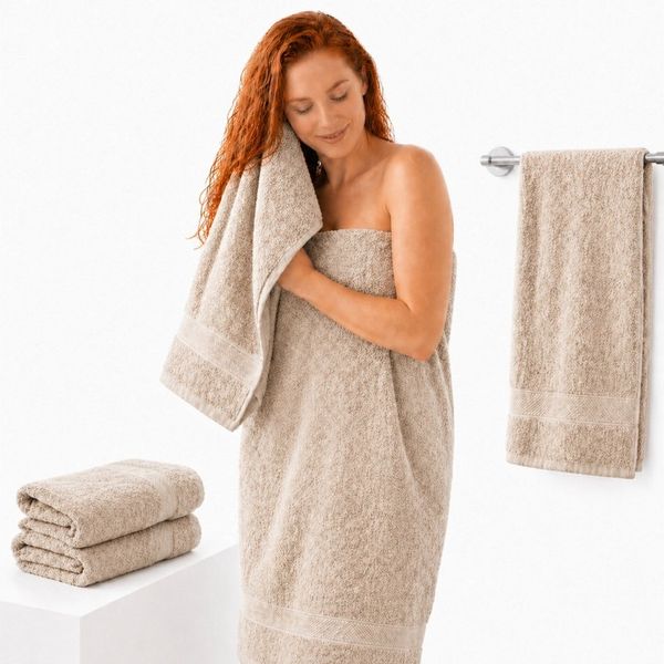 Komfortec Badetücher 100% Baumwolle, 470 g/m², Frottee (2-St), Handtücher 70x140 cm Set, Weich