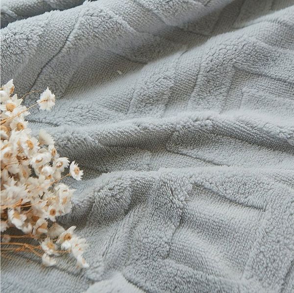 KEAYOO Bettwäsche TF, Polyester, 2 teilig, Flauschig warmes Teddy Plüsch warm für Winter