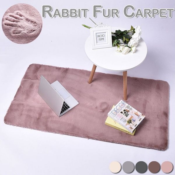 BTTO TEPP Hochflor-Teppich Fellteppich,Kunstfell,Weich,Hochflor Shaggy Teppiche,Rechteckig, 40X60 cm, 40X60/60X90/60X180cm Wohnzimmer,Schlafzimmer,Esszimmer