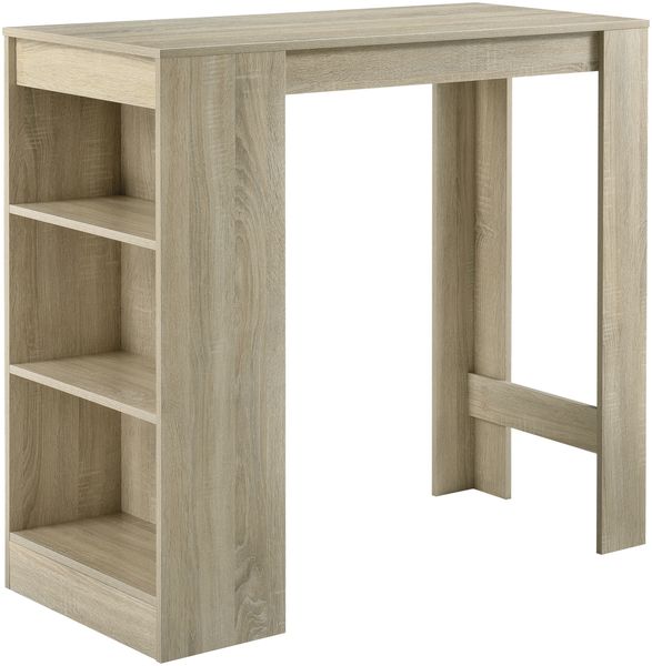 Bartisch Kouvola mit 3 Fächern 110x50x103 cm Eiche-Optik [en. casa]