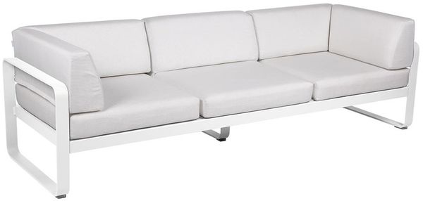 Bellevie 3-Sitzer Club Sofa Outdoor 01 Baumwollweiß 81 Grauweiß