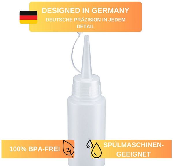 Thiru Aufbewahrungssystem 3er Set Quetschflaschen, BPA-frei und mit Verschlusskappe, (3-tlg)