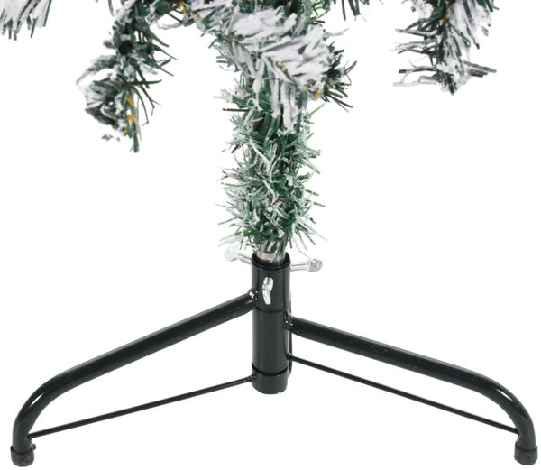 vidaXL Künstlicher Halb-Weihnachtsbaum mit Schnee Schlank 150 cm 344605 Bild 6