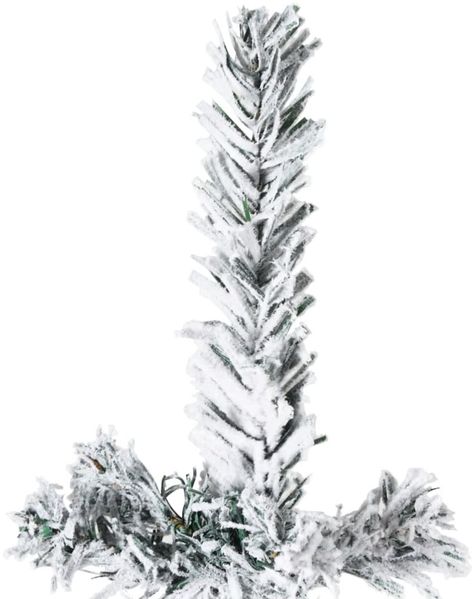vidaXL Künstlicher Halb-Weihnachtsbaum mit Schnee Schlank 150 cm 344605 Bild 4
