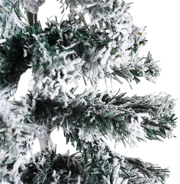 vidaXL Künstlicher Halb-Weihnachtsbaum mit Schnee Schlank 150 cm 344605 Bild 5