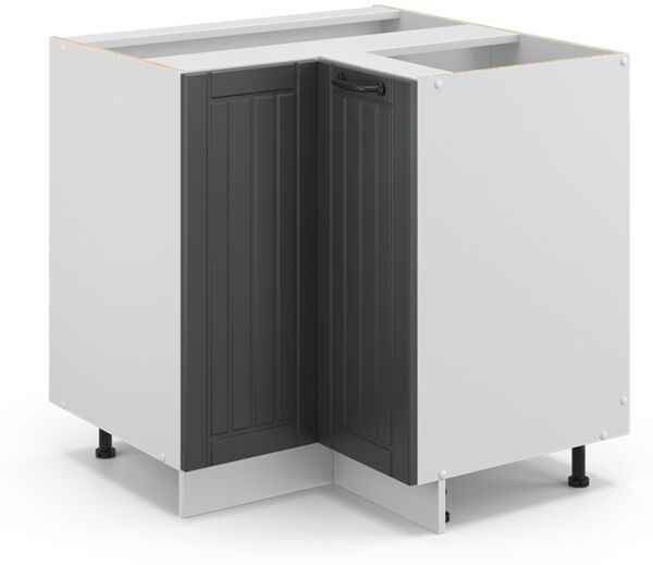 Eckunterschrank Fame-Line Anthrazit Landhaus 80.5 cm ohne Arbeitsplatte Vicco