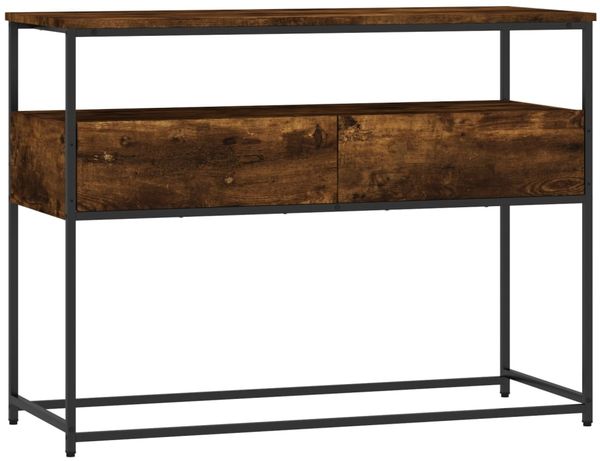 Konsolentisch, Beistelltisch, Konsole Räuchereiche 100x40x75 cm Holzwerkstoff