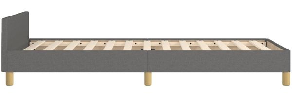 vidaXL Polsterbett mit Kopfteil Stoff Dunkelgrau 90x200 cm Bild 7