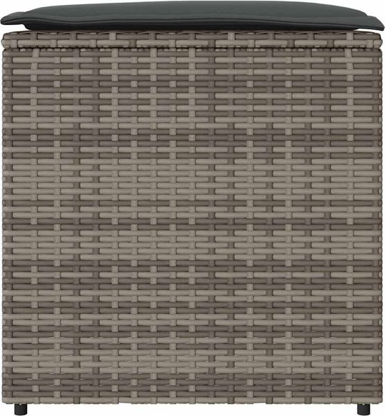 vidaXL Kissenbox mit Speicher Grau 50 x 50 x 50 cm Poly-Rattan 365410 Bild 5