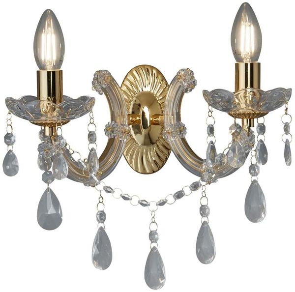Wandleuchte, Gold, 32 cm, MARIE THERESE