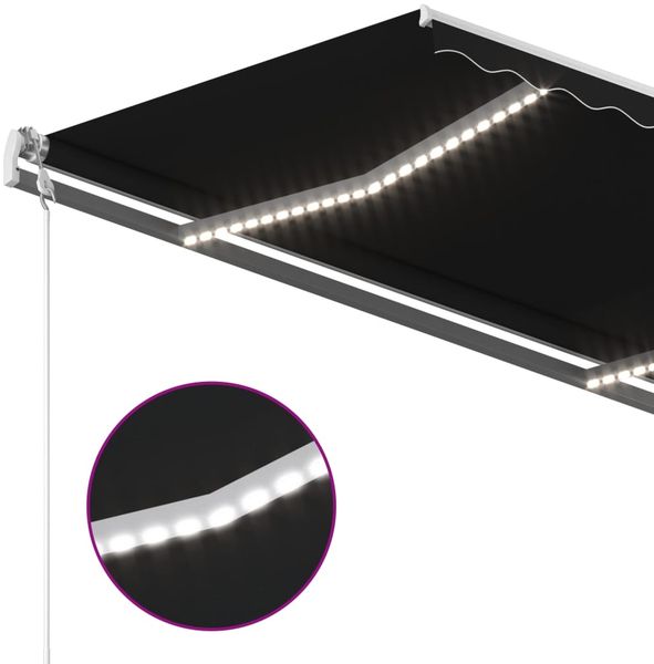 vidaXL Automatische Markise mit LED & Windsensor 300x250 cm Anthrazit 3068874 Bild 5