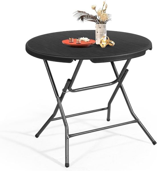 Sekey Klapptisch Rund Campingtisch Balkontisch Gartentisch Klappbar Tisch, Ø 81cm x 73cm H