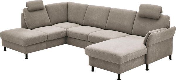 Die PlanBar Wohnlandschaft ZE-EM18013 U-Form, Breite 305 cm, 3 Teile, wahlweise mit Kopfstützen und Liegearmlehne
