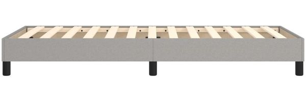vidaXL Polsterbett, Stoff, 25,0 cm, Hellgrau, 100x200 cm, mit Lattenrost, Schwarz Bild 6