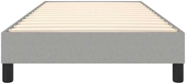 vidaXL Polsterbett, Stoff, 25,0 cm, Hellgrau, 100x200 cm, mit Lattenrost, Schwarz Bild 5