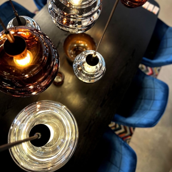 s.luce Echos Galerieleuchte 8-flammig Ø 80cm Baldachin Ø 18/25cm Rauch, Schwarz Bild 6