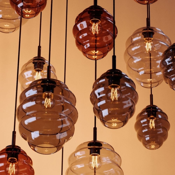 s.luce Echos Galerieleuchte 8-flammig Ø 80cm Baldachin Ø 18/25cm Rauch, Schwarz Bild 11