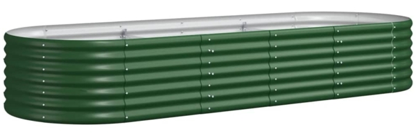vidaXL Hochbeet Verzinkter Stahl 224x80x36 cm Grün 318918