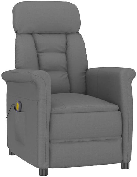 vidaXL Massagesessel Dunkelgrau 96,5 x 70,5 x 95 cm Mikrofaser 348409