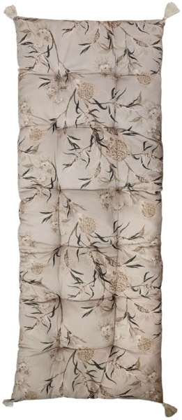 Chic Antique - Liegestuhl Auflage Polster Kissen 180x70cm Blumen Taupe 16103209
