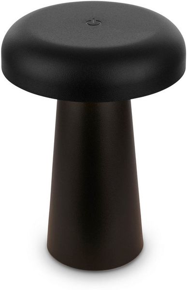 BRILONER - LED Tischlampe kabellos IP44 mit Touch, dimmbar, warmweißes Licht, Akku Tischleuchte, Nachttischlampe, Leselampe, LED Lampe, Outdoor, Touchlampe, Tischlampe Akku, 12x17 cm, Schwarz