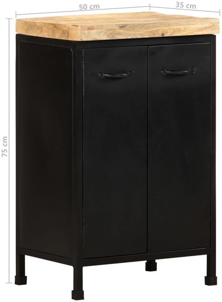 vidaXL Sideboard 47 x 35 x 76 cm Raues Mangoholz [323575] Bild 9