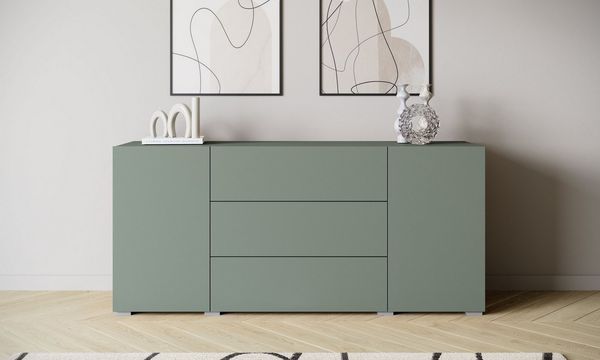Home affaire Sideboard BERLIN, Moderne grifflose Kommode Breite 150 cm, 4 Schubkästen/ 2 Türen