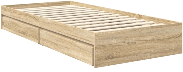 vidaXL Aufbewahrungsbett Sonoma-Eiche 90x200 cm Holzwerkstoff 3408503 Bild 5