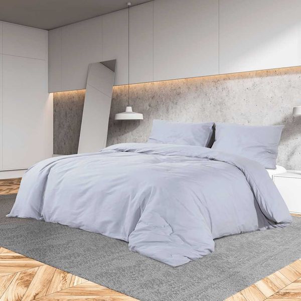 vidaXL Bettwäsche-Set Grau 140x200 cm Baumwolle 136094