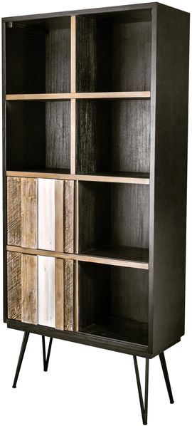 Livin Hill Regal Adesso Schwarz, Grau- und Beigetöne, schwarze Beine ADESL02