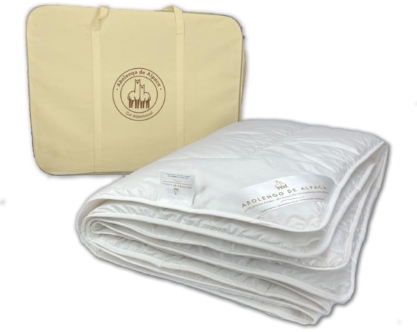 Alpaka Bettdecke Ganzjahresdecke, Premium Line, 100% Baby Alpaka Füllung (1785g), Bezugsstoff: 200er Baumwollbatist, Temperaturregulierend, 220x240cm, Ideal für das ganze Jahr von Abolengo de Alpaca