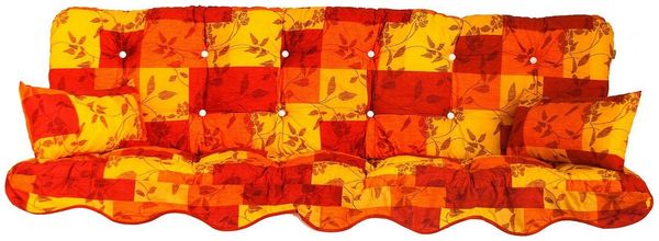 Kühnemuth Auflagekissen Auflagen Set Hollywoodschaukel Sitzkissen 150x50 cm Design 150-150